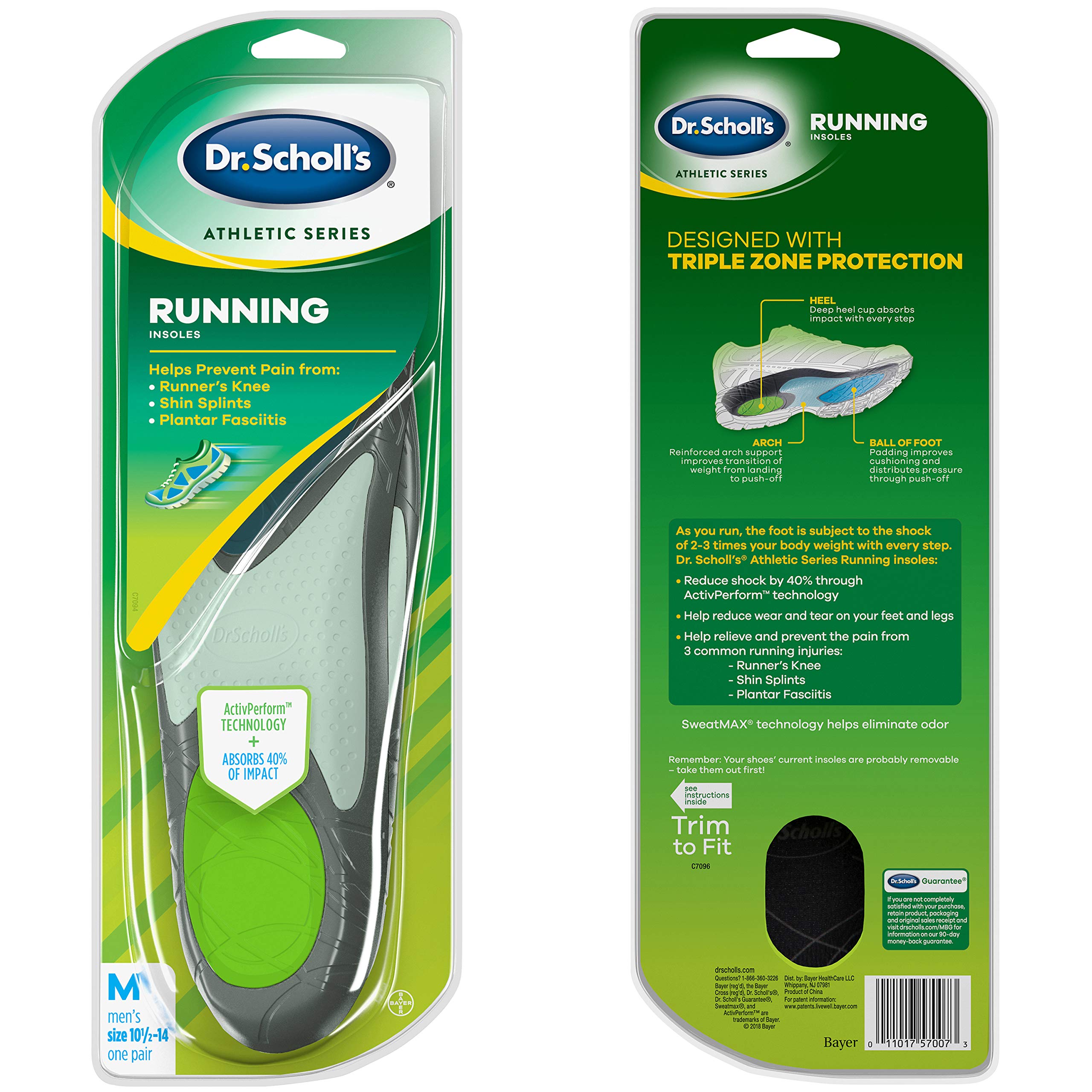 Dr. Scholl’s Running Insoles Absorb Shock and Prevent Common Running Injuries