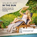 CASARIA Tami Sun Sun Lounger Acacia Wood Foldable Extendable Table view 8
