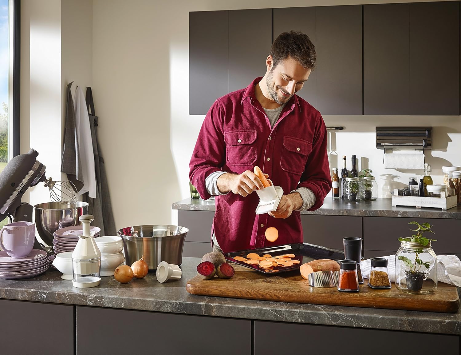 Leifheit Slicer Comfort in White/Grey BigaMart