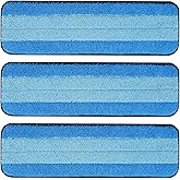 3 Pack Microfiber Cleaning Pads for Bona Mop, Safe for Hardwood and Hard-Surface Floors, Reusable Microfiber Mop Pads for 18 Inch Mop, No Residue, Super-Absorbent, Over 500 Machine Washes, Mr. Scrub