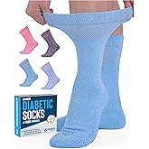 Doctor's Select Bamboo Viscose Diabetic Socks Women - 4 Pairs Crew Womens Diabetic Socks Size 6-9