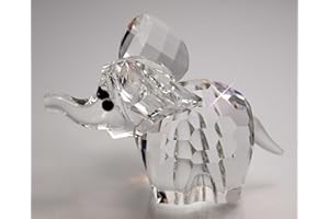 Swarovski Silver Crystal Frosted Tail Baby Elephant (Small) 7640