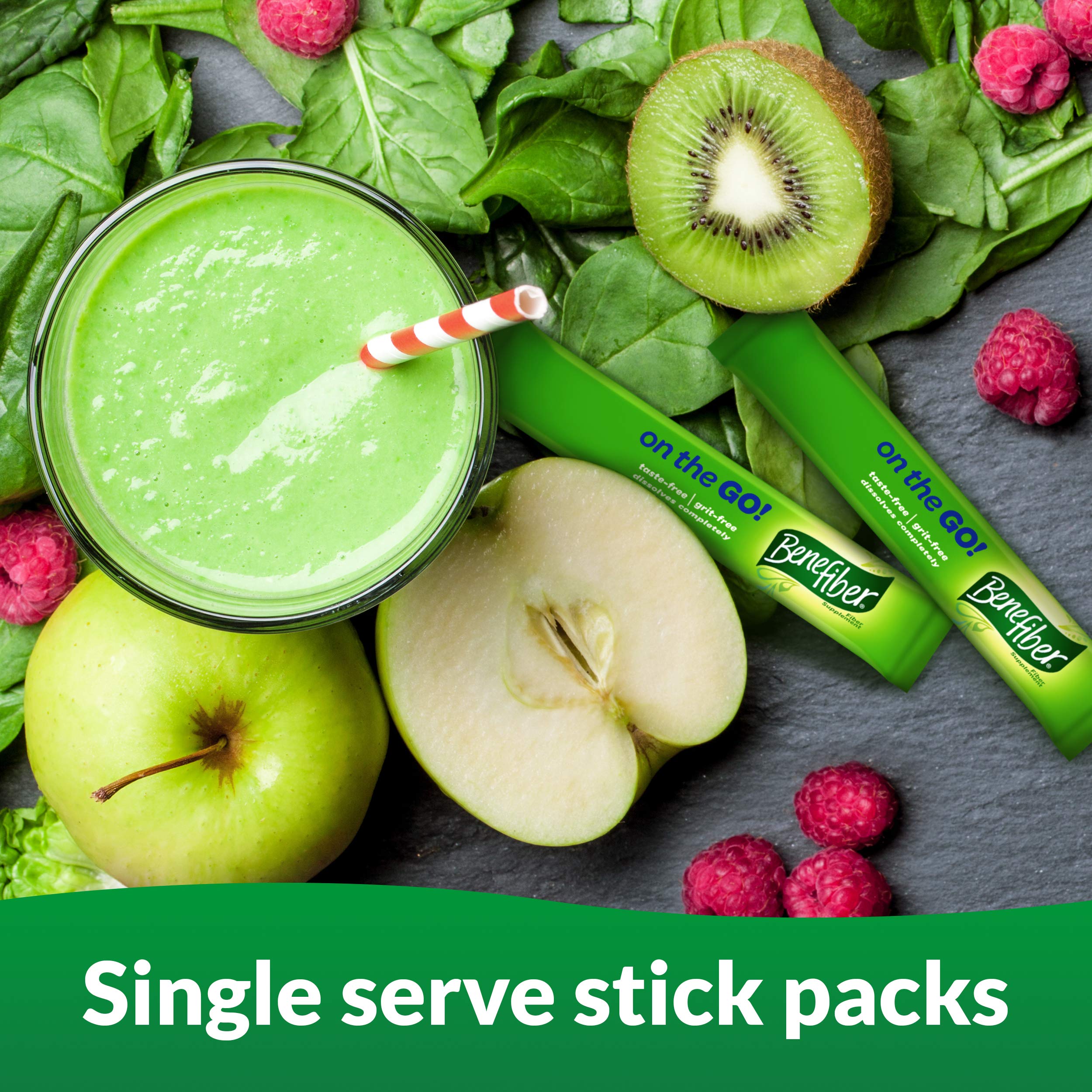 Benefiber Fiber Supplement Powder Stick Packs for Digestive Health, 28