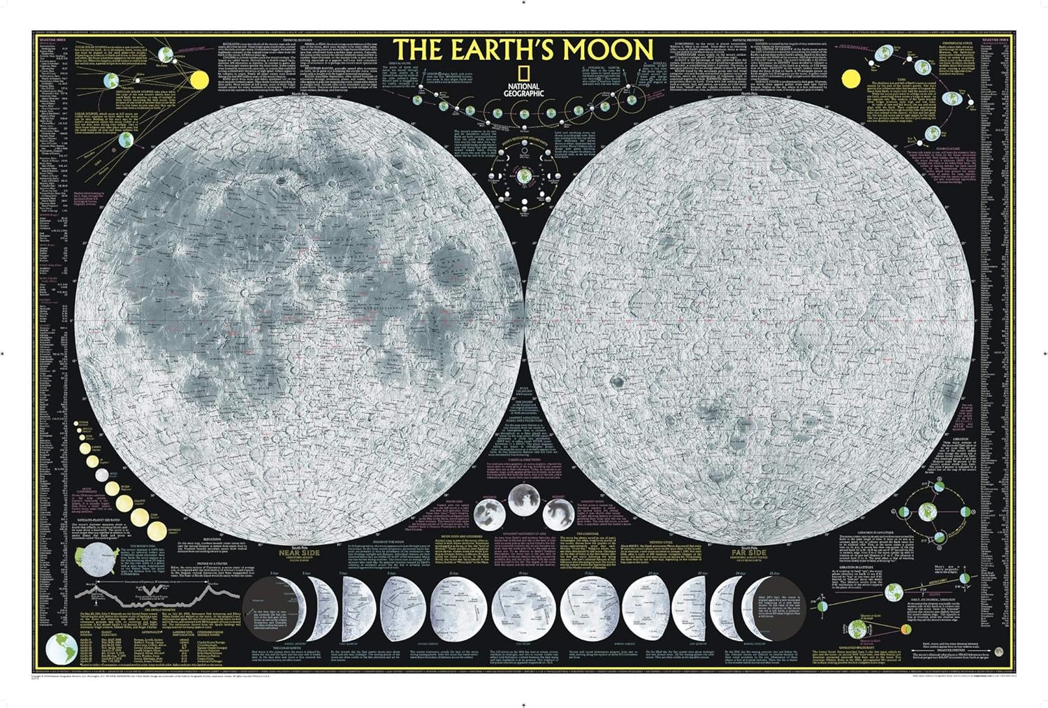 National Geographic: Earth’s Moon - Poster - 42.5 x 28.5 inches - Art
