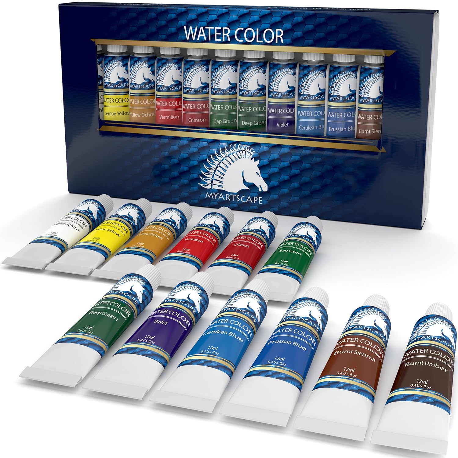 Watercolor Paint Set 12ml x 12 Art Paints Artists' Quality