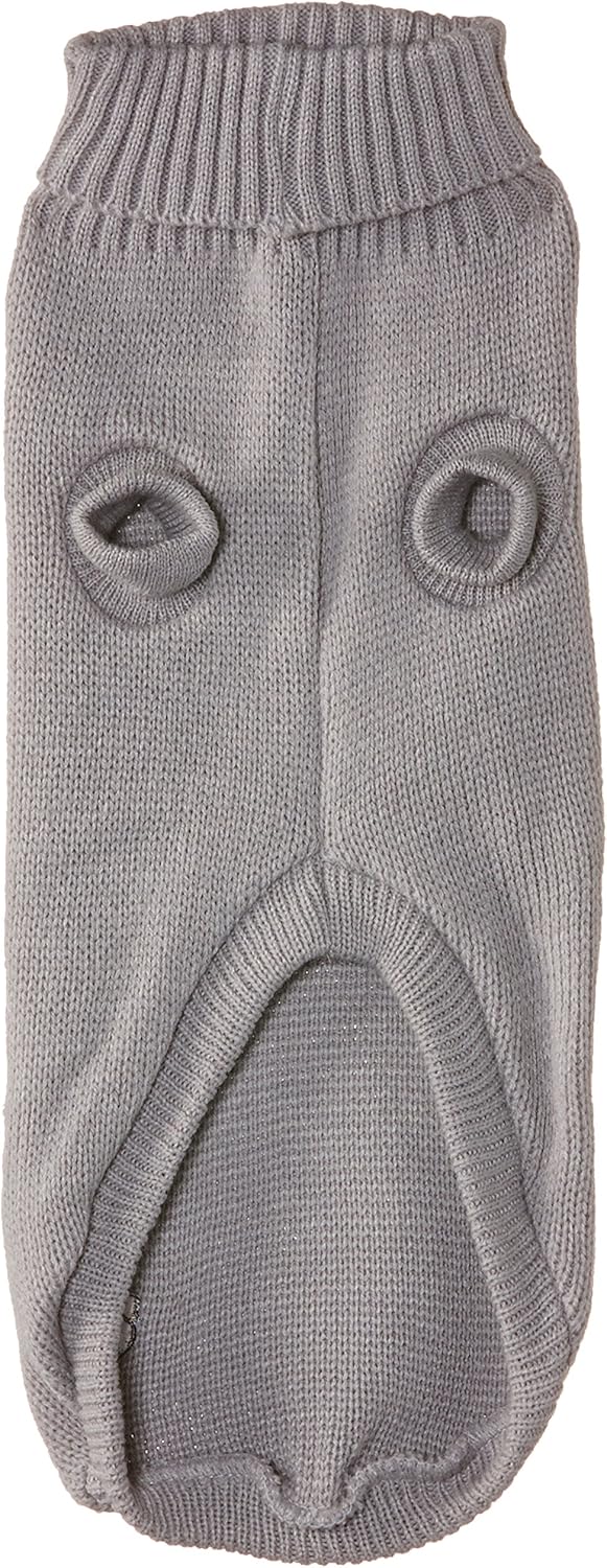 Doggy Things Applique Dog Jumper, Grey, XXSmall - Image 3