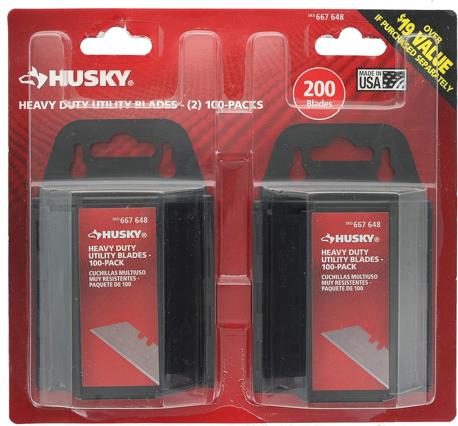 Husky HeavyDuty Utility Blades ( 200 Blades ) Home