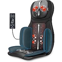Snailax Shiatsu Massage Chair, Back Massager with Heat, Full Back Massage Seat Cushion, Compression, Vibration, Gifts for Dad
