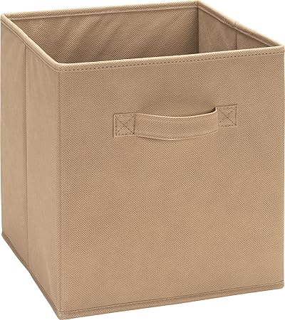 Amazon Com Systembuild Fabric Storage Bin Mocha Kitchen Dining