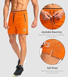 G Gradual Men's Running Shorts with Zipper Pockets
