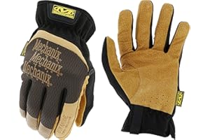 Mechanix Wear: Durahide Leather FastFit Work Glove with Elastic Cuff for Secure Fit, Utility Gloves for Multi-Purpose Use, Ab