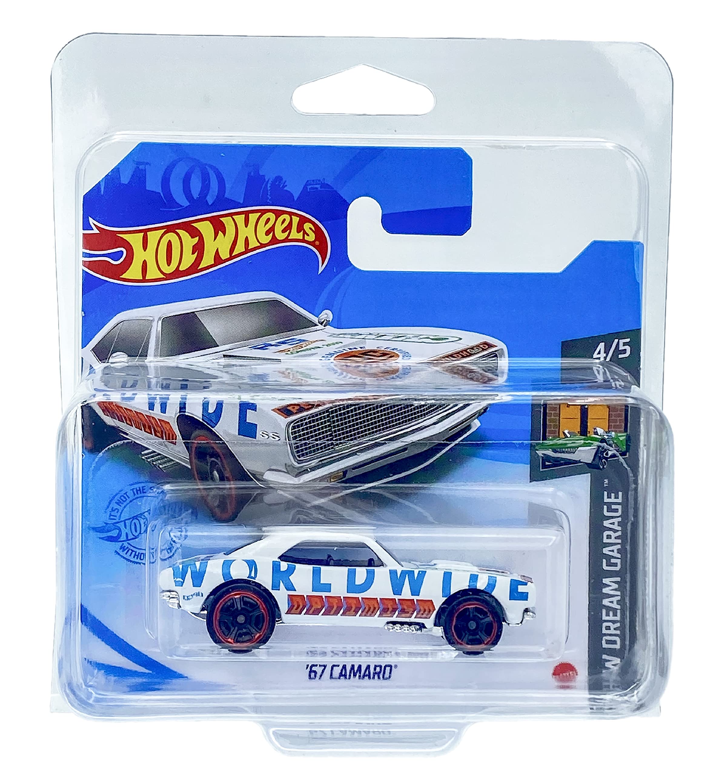Hot Wheels '67 Camaro (White) 4/5 HW Dream Garage 2021 - 110/250 (Short Card) GRY12 *** COMES IN A KLAS CAR KEEPER PROTECTIVE COLLECTORS CASE ***