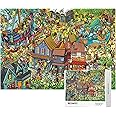 Jigsaw Puzzles for Adults, 1000 Pieces Pirate Park Puzzle, Cartoon Painting Challenging Puzzles for Family Activity Game Nights Gifts Fidget Stress Relief