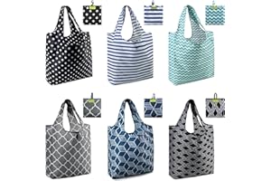BeeGreen Sea Turtle Gifts Shopping Bags Foldable Reusable Grocery Bags 6 Pack Cute Holiday Bags with Handles Large Cloth Gift Bags Groceries Tote bag Bulk Polyester Bags Heavy Duty
