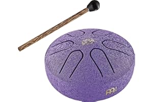 Meinl Sonic Energy Pocket Steel Tongue Drum 6 Notes 3" with Mallet — Sound Healing Instrument for Musical Education, Meditation, ASMR, Yoga