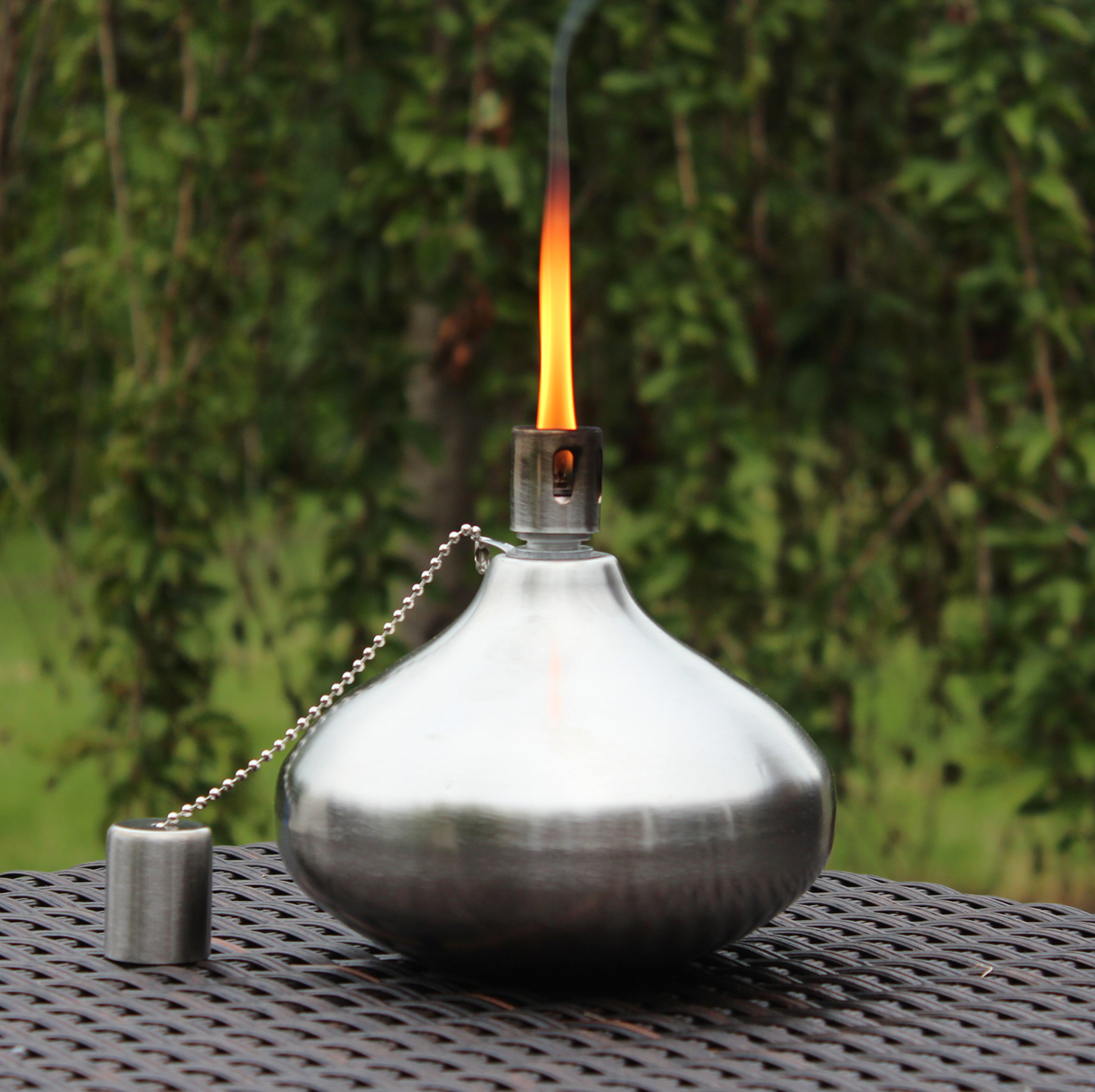 Seraphic Tiki Torch For Patio Table Or Backyard Stainless Steel