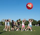 Wicked Mega Bounce XL Giant Inflatable Ball 80cm 2.51m Circumference + Pump view 8