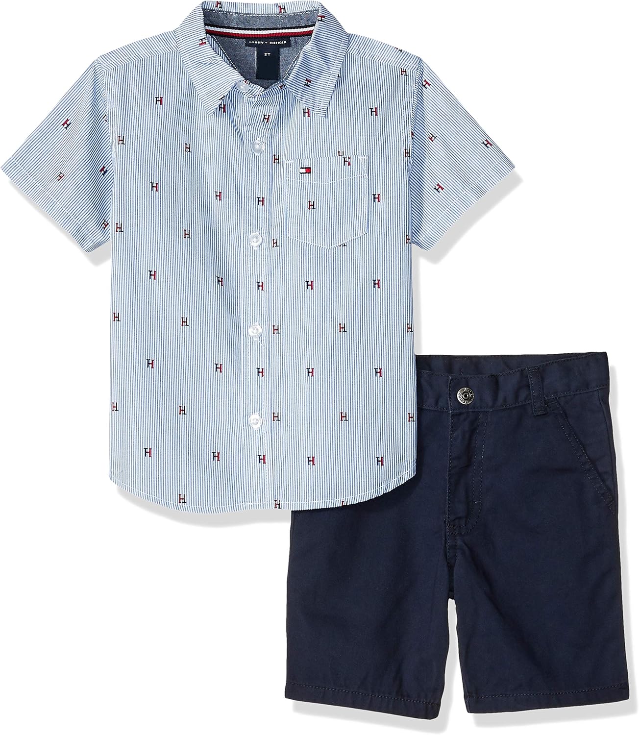 tommy hilfiger shirt and shorts set