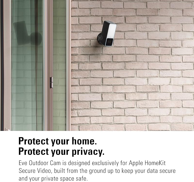 Outdoor CAM Lote de 2 – cámara Segura con Foco, máxima Seguridad y privacidad (HomeKit Secure Video), 1080p, visión Nocturna, Wi-Fi (2,4 GHz), Sensor de Movimiento, comunicación bidireccional