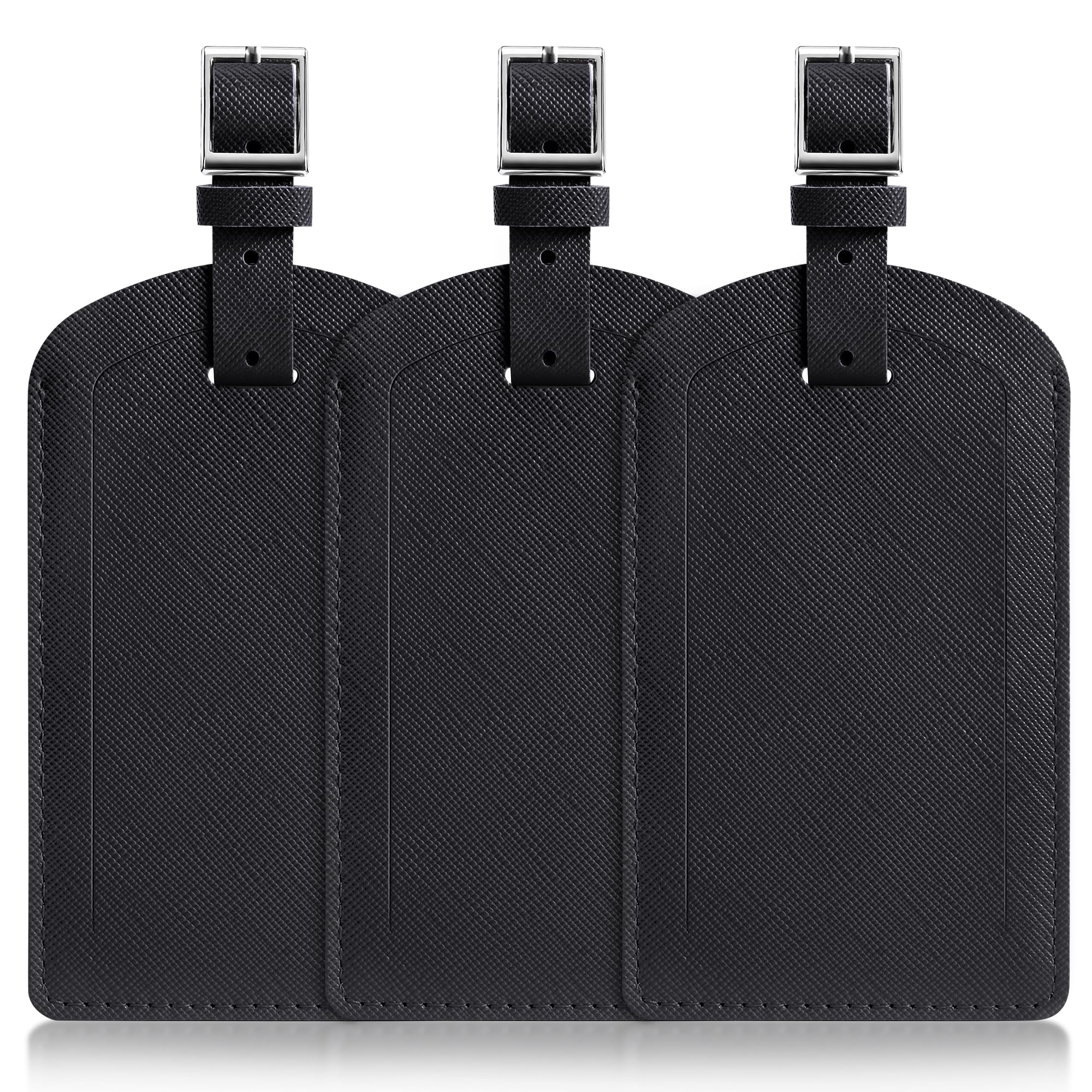 Photo 1 of 3 Pack Luggage Tags for Suitcases, TSA Approved Bag Tags, Baggage Tags with Privacy Protection, Travel Essentials Luggage Accessories, Black