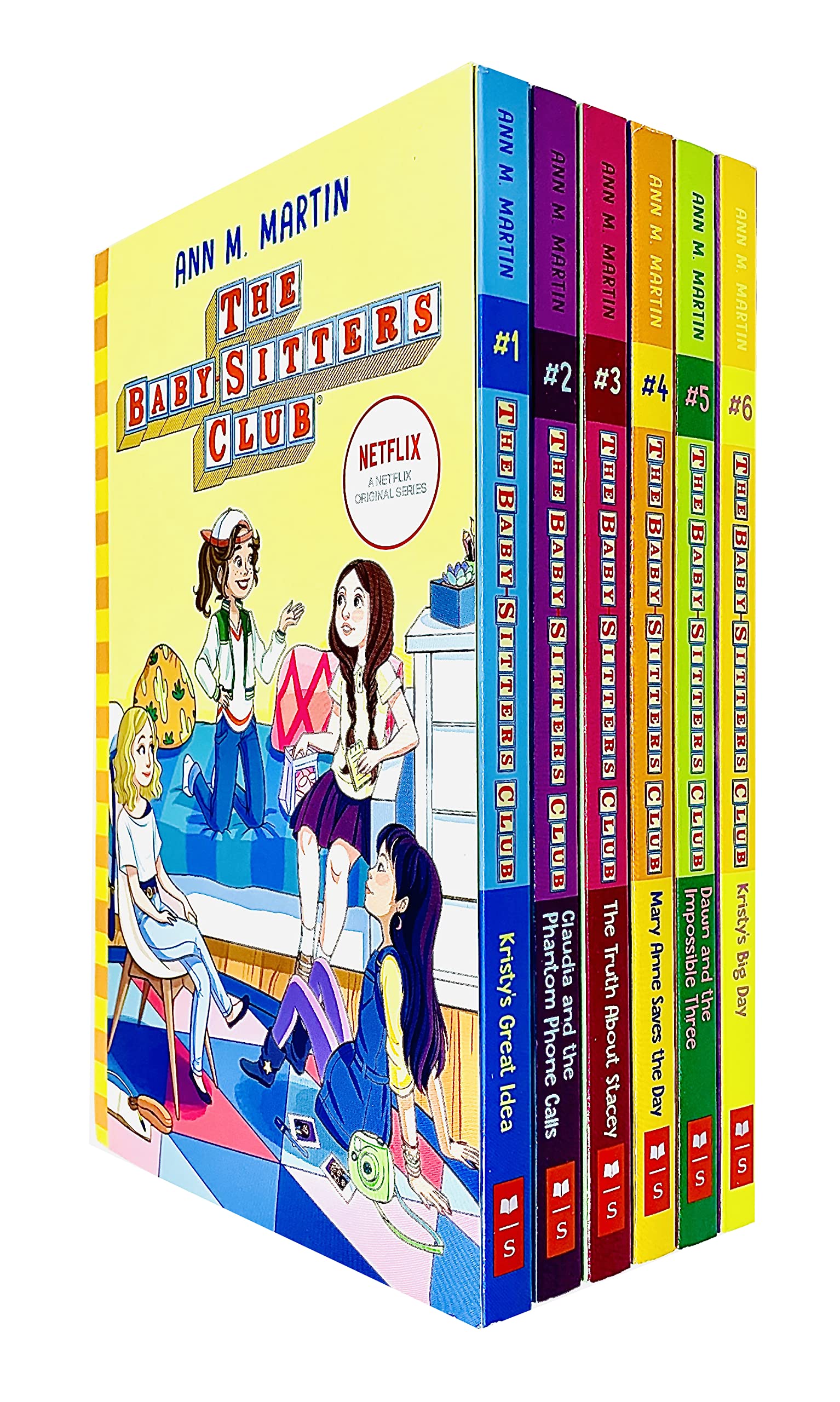 The Babysitters Club Books 1 - 6 Collection Set by Ann M. Martin (Kristy's Great Idea, Claudia and the Phantom Phone Calls, The Truth About Stacey, Mary Anne Saves the Day & Kristy's Big Day)
