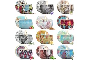 YINUO LIGHT 12 Pack Scented Candles Gift Set, Aromatherapy Candles Gifts for Women, 8% Essential Oil, 240H Long Last Burning Stress Relief Candles, Soy Candles for Birthday, Mother's Day, Anniversary, Christmas