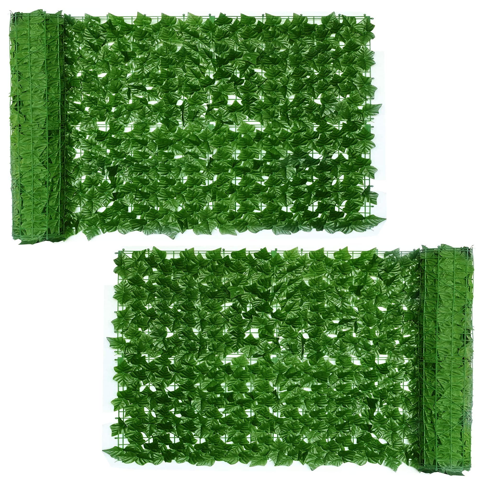 OTYMIOW Garden Fence Screening 2 Rolls *3*0.5m Ivy Trellis Artificial Leaves Garden Screening Fence Privacy Screen Garden Artificial Plant Wall Panels, Artificial Hedge Screening Ivy Fence Panels Wall