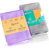 Window &amp; Enviro Cleaning Cloth Kit (Purple &amp; Grey) - Streak-Free With Just Water, Purple Window Cloth Cleans Smooth Surfaces, While Grey Cloth Is Suitable For Most Items. Reusable &amp; Machine Washable.