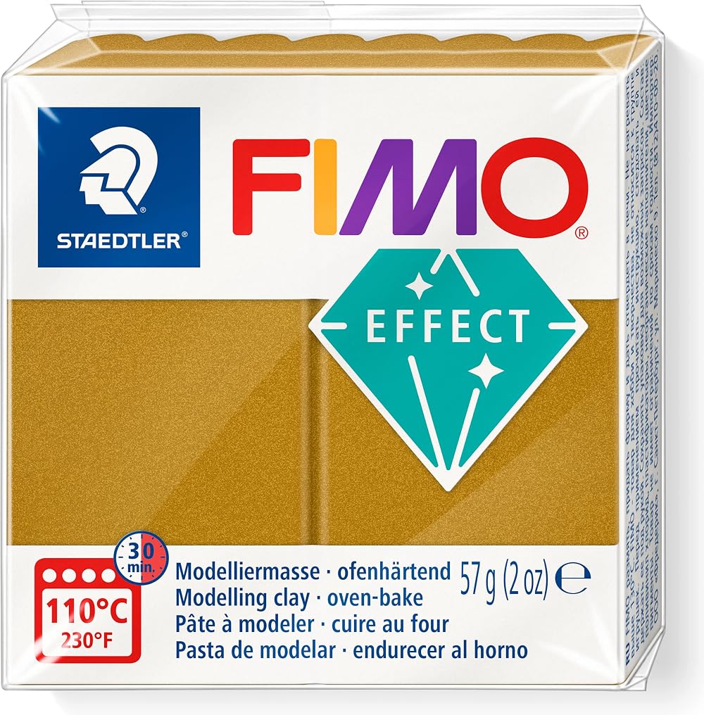 Staedtler FIMO Effect Metallic Gold 57g Polymer Clay 8010-11”,