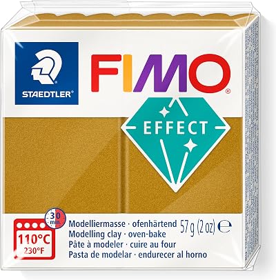 Staedtler FIMO Effect Metallic Gold 57g Polymer Clay 8010-11”,
