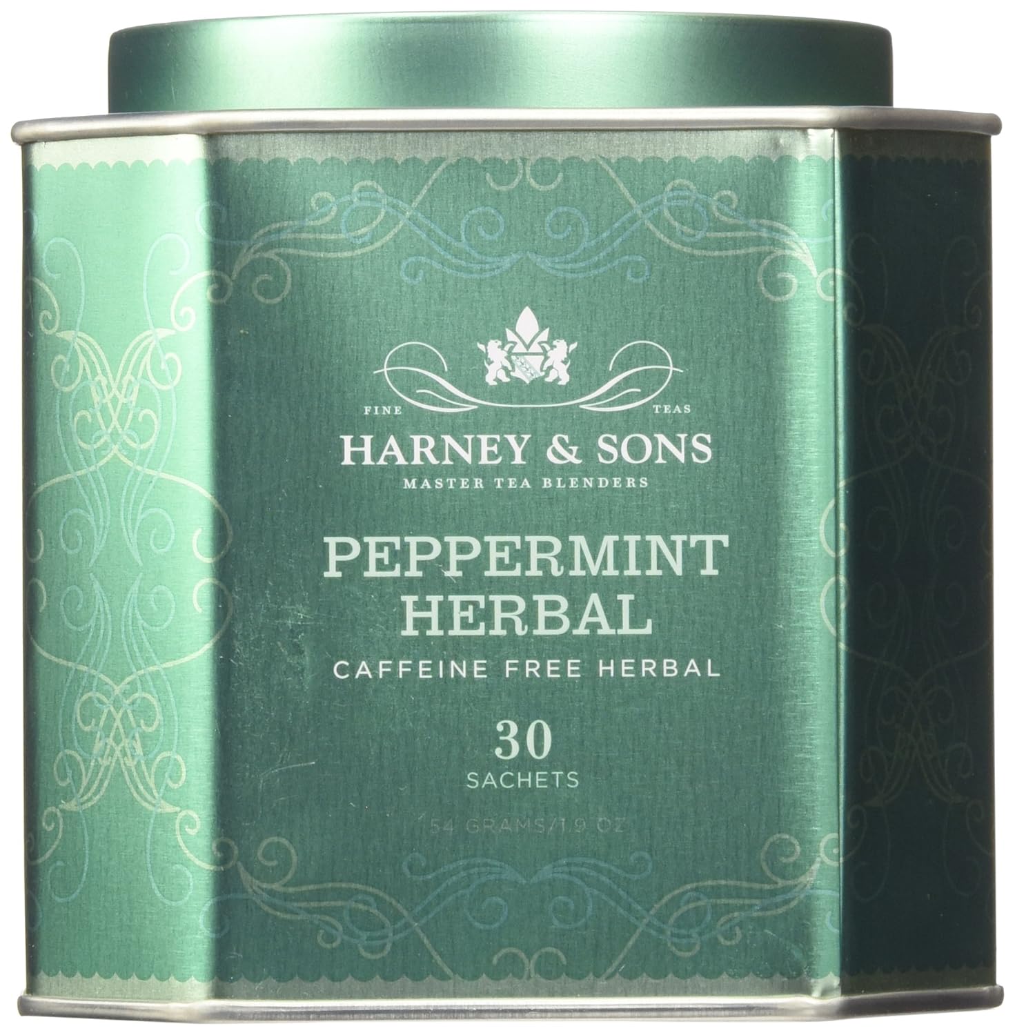 Harney & Sons Peppermint Herbal Tea in Sachets, Caffeine-Free Herbal, 30 Sachets : Herbal Teas : Grocery & Gourmet Food