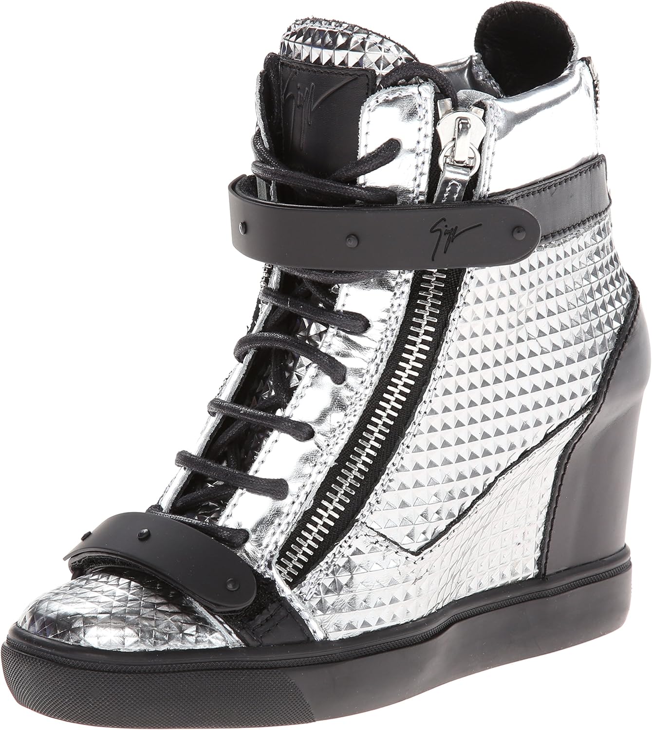 giuseppe zanotti high top wedge sneaker heels