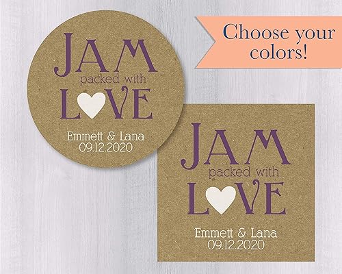 Amazon Com Jam Packed With Love Love Is Sweet Wedding Favor Sticker Wedding Stickers Wedding Labels 216 Kr Handmade