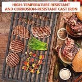 GFTIME Cast Iron Grill Grate & Griddle for Weber Spirit 210 220 2013-2016 view 3