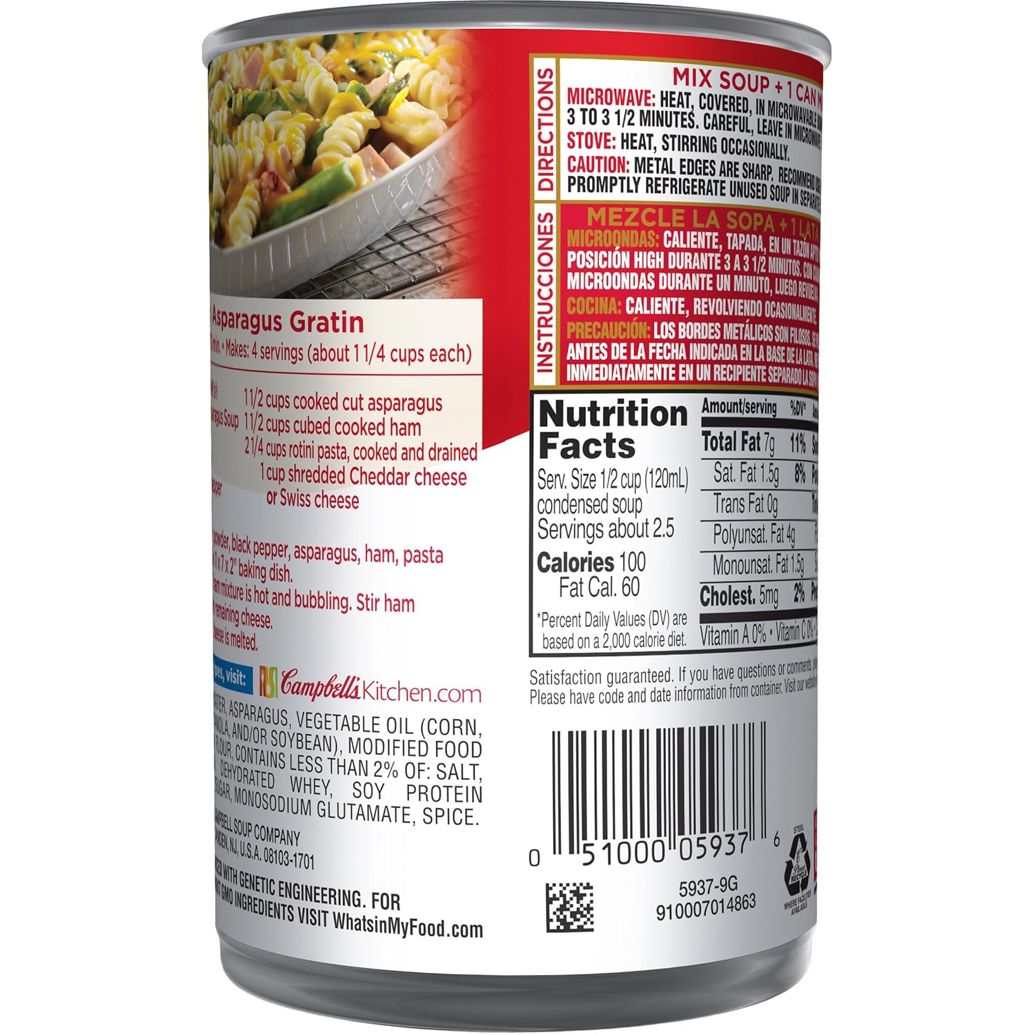 Amazon Com Campbell S Condensed Cream Of Asparagus Soup 10 5 Oz Can Pack Of 12 Packaged Vegetable Soups Grocery Gourmet Food