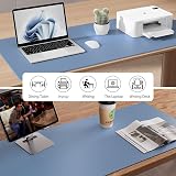 Aothia Leather Desk Pad Protector Denim Blue 60x35cm Non-Slip PU Leather view 7
