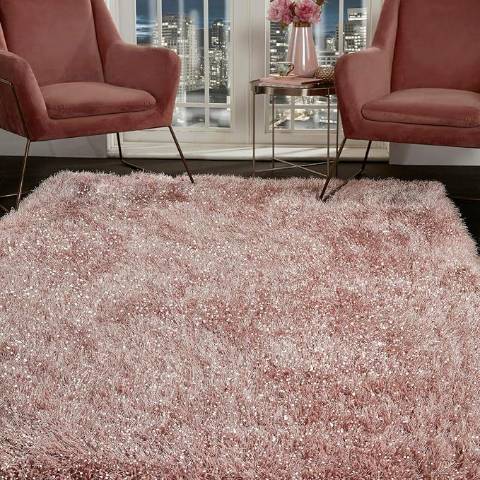 SHAGGY RUG Super Plush Extra Large Rugs Living Room with SHIMMERING
