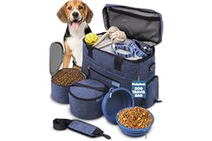 Rubyloo The Original Doggy Bag™ - Dog Travel Bag for Supplies - Ultimate Gift for Dog Owners - Includes 2 BPA-Free Travel Bowls and 2 Food Containers - Pet Travel Kit for Road Trips, Camping, RV