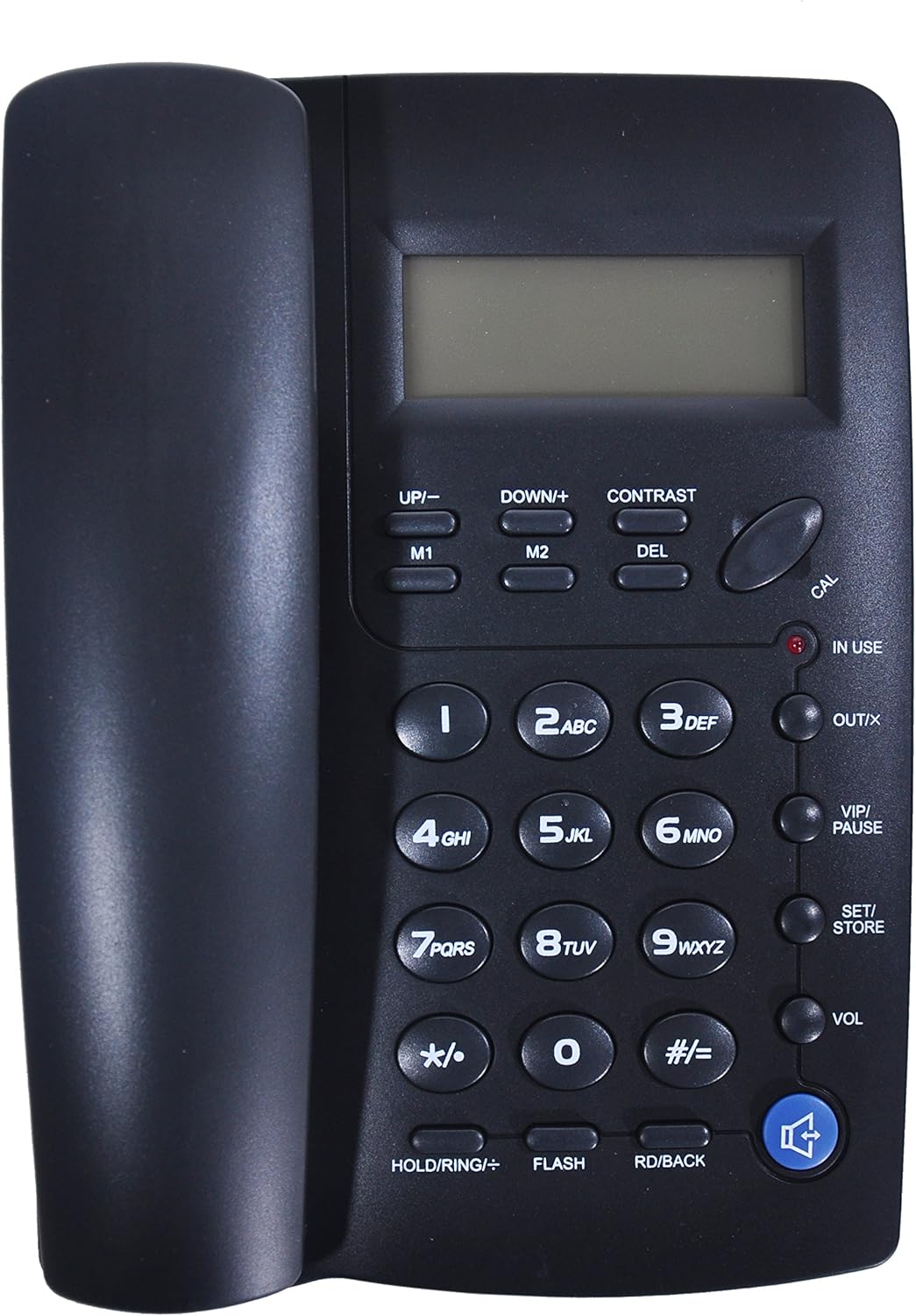 Ornin Y043 Corded Telephone with Speaker, Display, Basic Calculater and Caller ID (Black) : Electronics