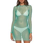 BECCA Network - Women's Scoop Dress, Casual, Pull On, Sheer, Beach Cover Ups for Women