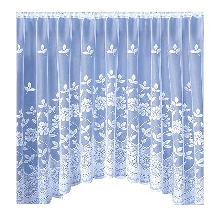 Perfecthome Textiles Eden Readymade White Jardiniere Net Curtain