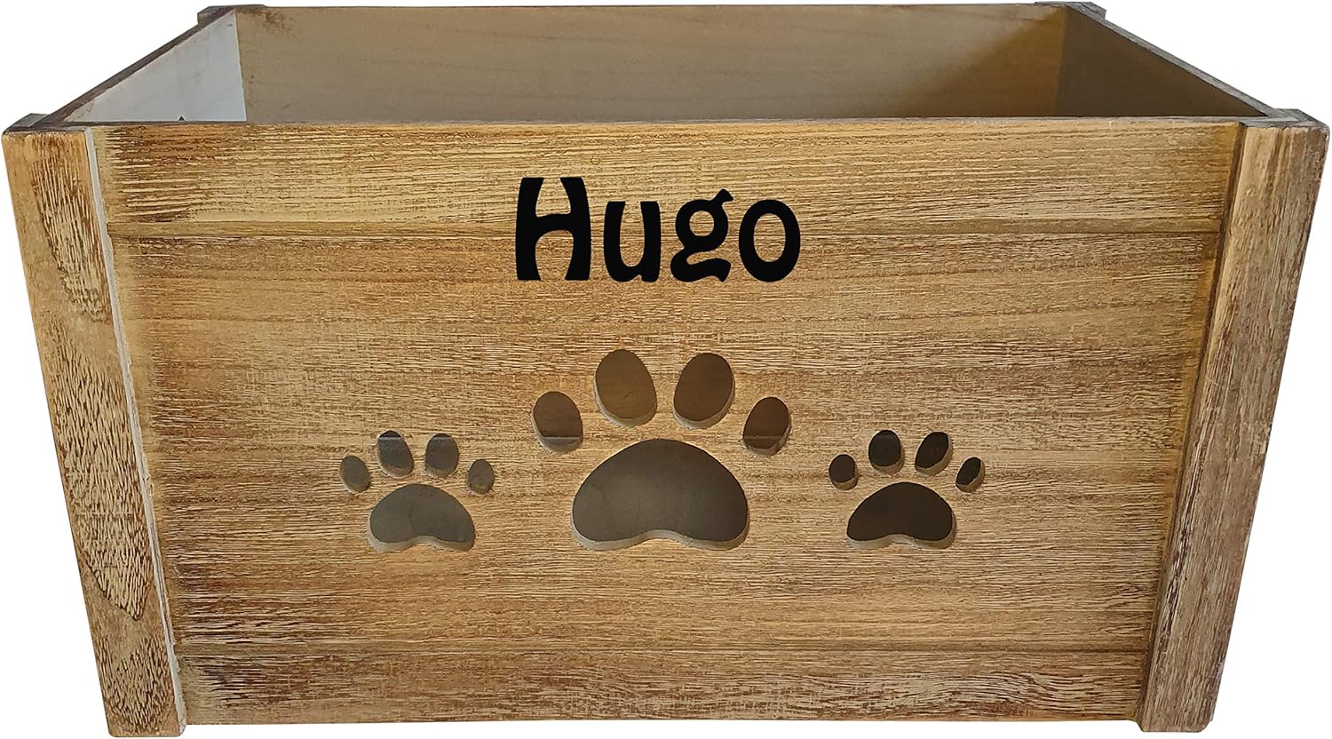 Personalised Dog Toy Box Storage Crate for Dog Toys with Name Large