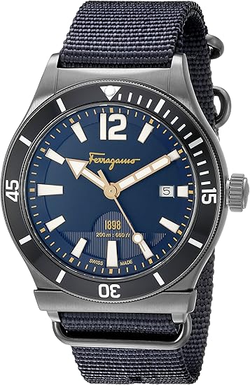 Amazon サルヴァトーレ フェラガモ 18 クオーツ メンズ 腕時計 Ff ネイビー 並行輸入品 メンズ腕時計 腕時計 通販