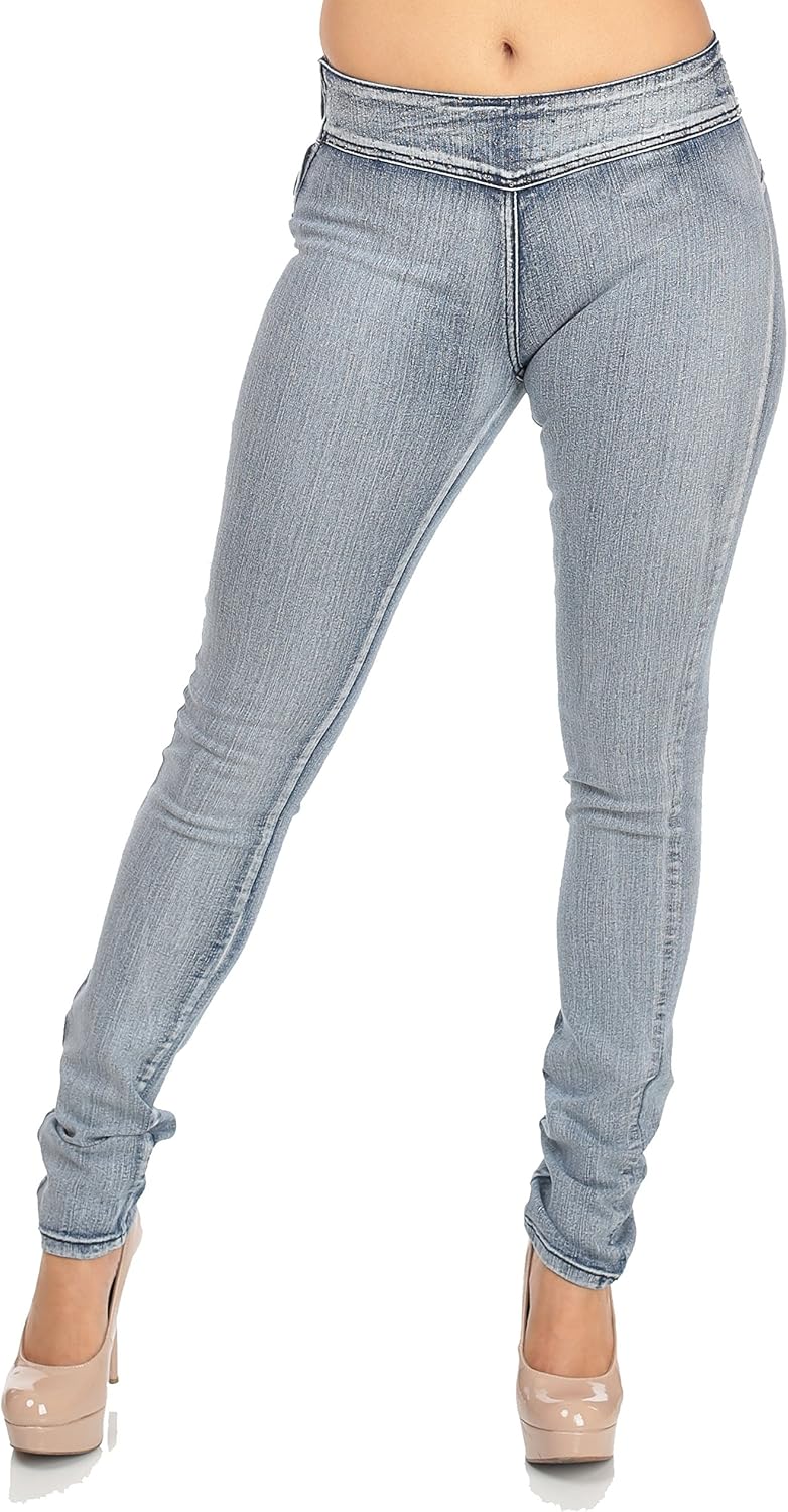 Women's High Waisted Jeans with Side Zipper 106739 Amazon.ca
