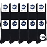 Occulto Men 100% Cotton Dress Socks Pack of 10 (model: Ingo)