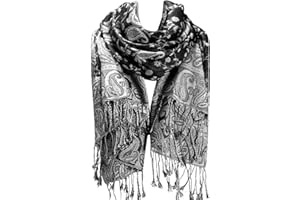 FURTALK Reversible Paisley Pashmina Shawl Wraps for Women Soft Exotic Indian Rave Scarf for Evening Dress Festival Scarves