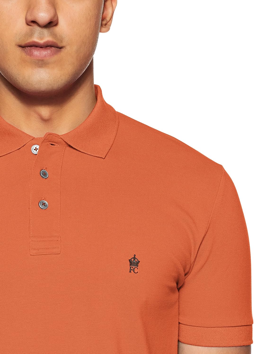 fresh connection men's solid slim fit polo