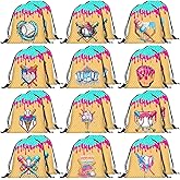 Woanger 24 Pcs Ice Cream Drip Baseball Drawstring Bags Bulk 11.81x9.84 Inch Sport Party Favor Backpacks Baseball Gift Bags Waterproof Lightweight String Cinch Backpacks for Travel Sport Camp Party