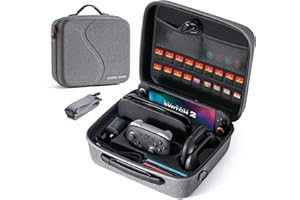Carrying Case for Nintendo Switch 2 (2025), All in One Hard Travel Case with Game Card Slots, Portable Full Protection Carry 