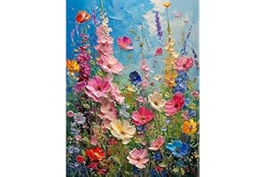 Hutarosl Wild Flowers Paint by Numbers Kits for Adults - Flowers Paint by Number Adult,Flower Canvas Paint by Numbers for Adults,DIY Oil Painting Kits for Gifts Home Decor 16x20in